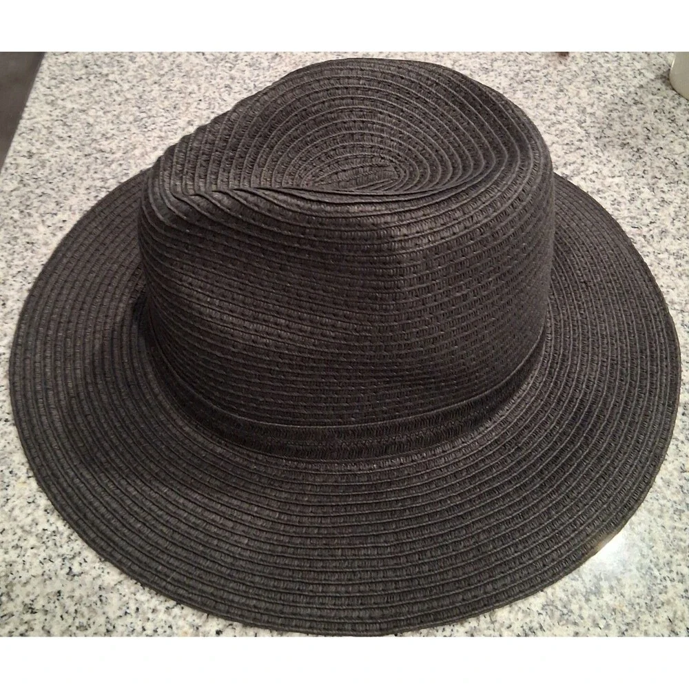 Shade & Shore Women's Black Hat Adjustable Head Size Resort Summer